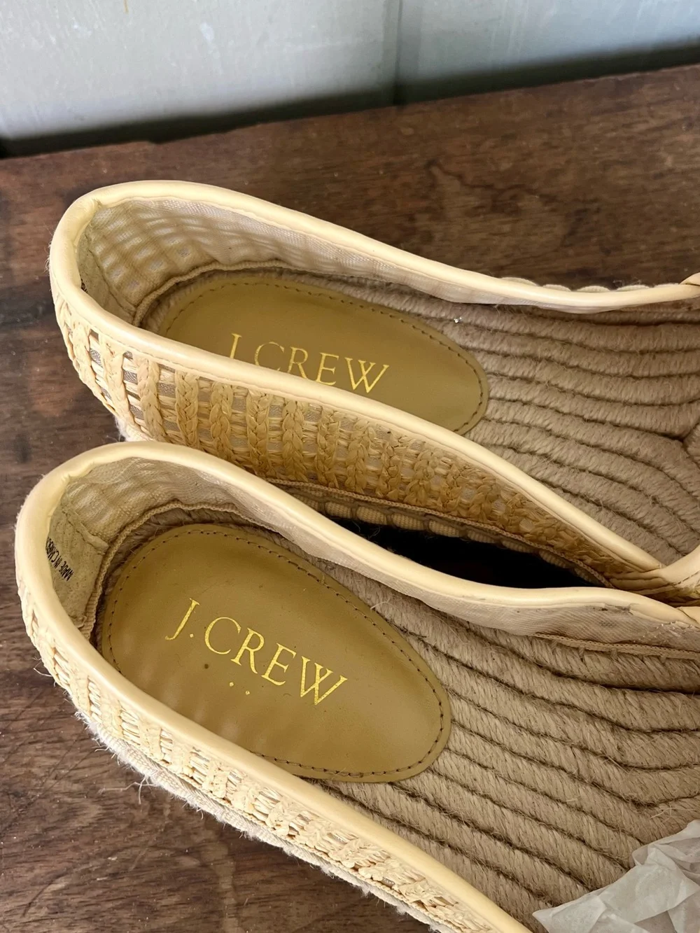 J Crew Factory Woven Espadrille Flats NWOB Women's 7.5